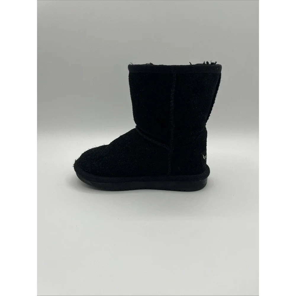 Koolaburra By Ugg Girls Size 8 Victoria‎ Black Suede Boots 1090330